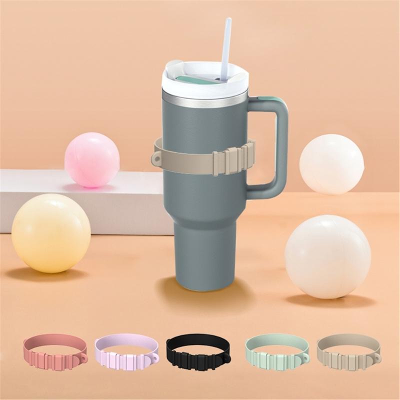 Universal Water Bottle Sling Carrier Silicone Holder Fit 40Oz Tumbler Water Bottle Lanyard Strap for Traveling Camping