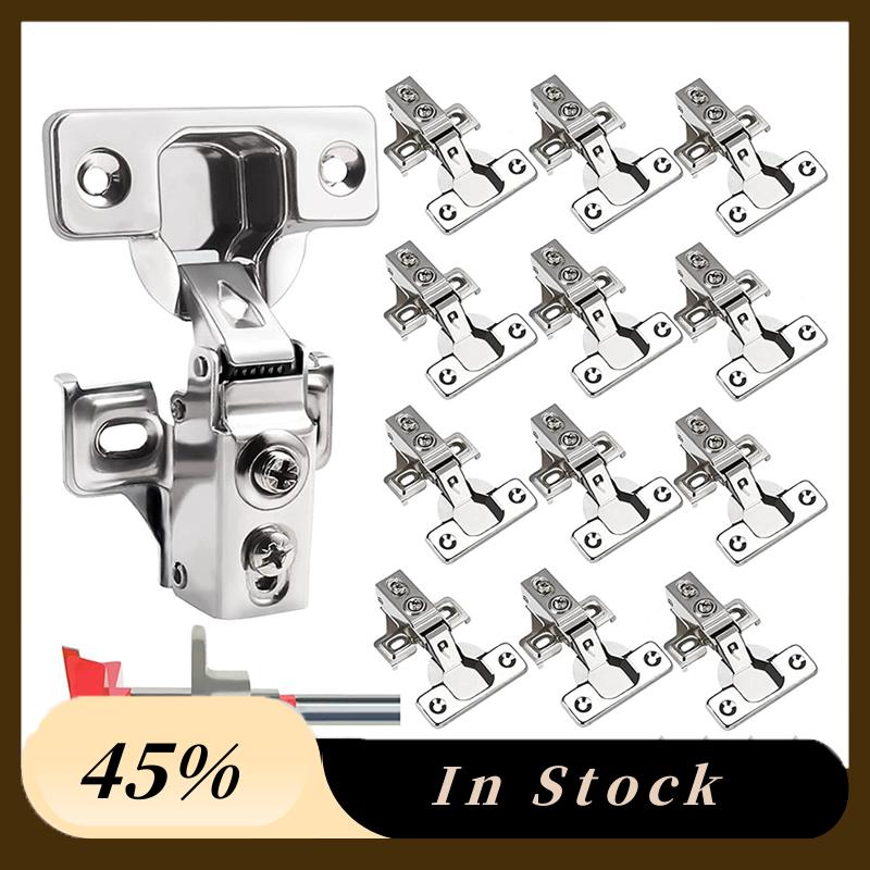 

A60Z12PCS 1/2 Inch Overlay Soft Cabinet Door Hinges For Kitchen Cabinet Hinges Hinge Of Cup Stainless Steel 45 Mmmay срібний