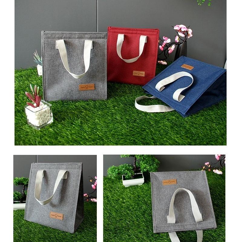 Obědová taška Bento Insulation Box Organizer Tote Vodotěsná Campingová přenosná velká plátěná úložná taška