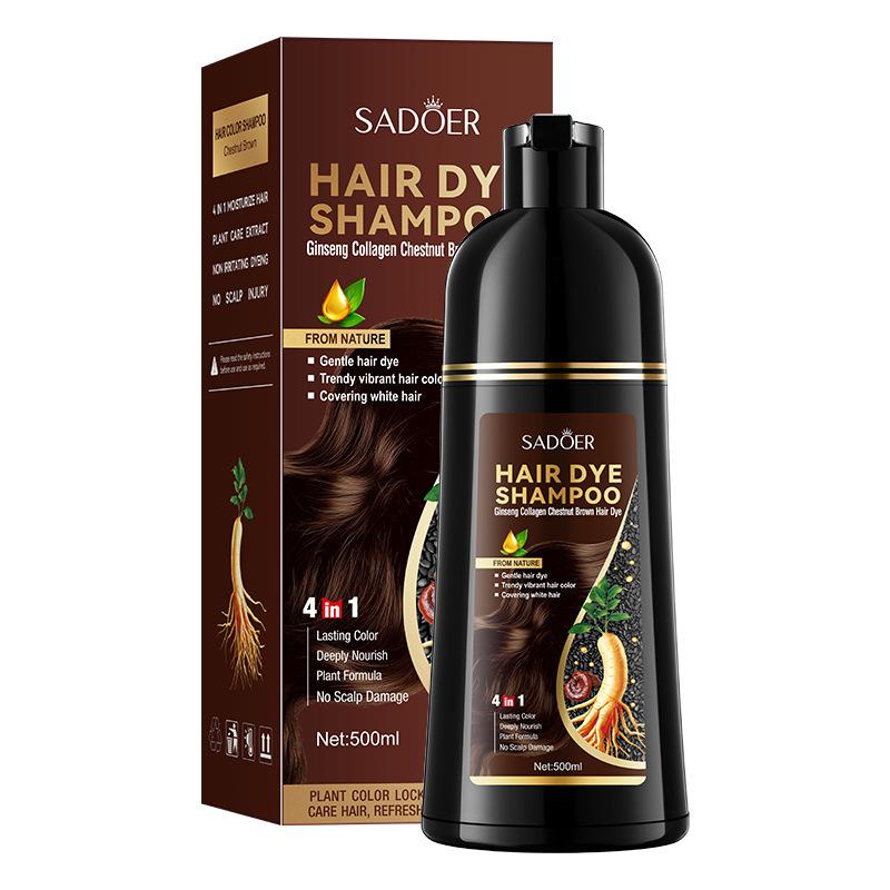 

Ginger Ginseng Black Dyeing 500ml Natural Blackchestnut Brown Skin Care Products Ginseng dye ( brown)
