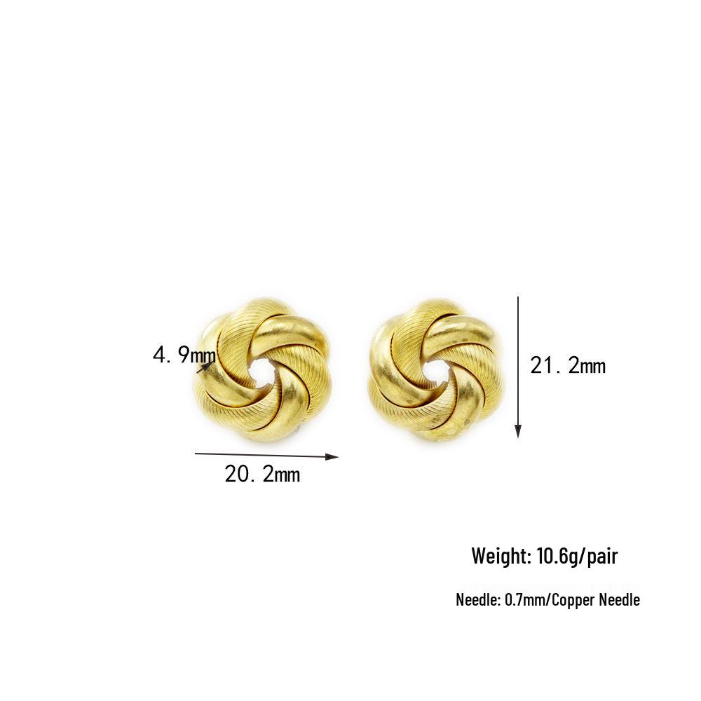 2026 Brass Bow Flower Bead Dangle Earrings with Backs for Women Brass Rough