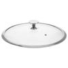 34 Cm Heavy Duty Stainless Steel Wok Lid Featuring Explosion Proof Tempered Glass for All Cookware Including Frying Pans Sauce