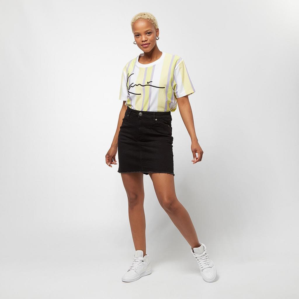 Y4441 Karl Kani SIGNATURE STRIPE CROP WIDE TEE TOP TSHIRT XS/S