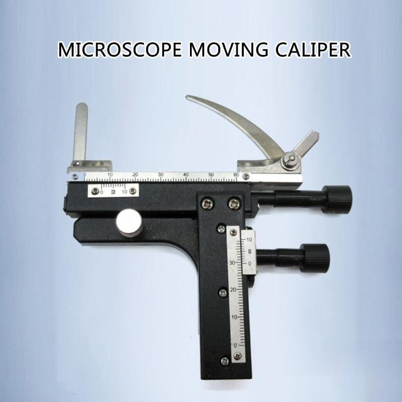 Platina Meccanica Mobile per Microscopio, Platina Calibro Mobile per Microscopio con Scala Sollevamento Manuale