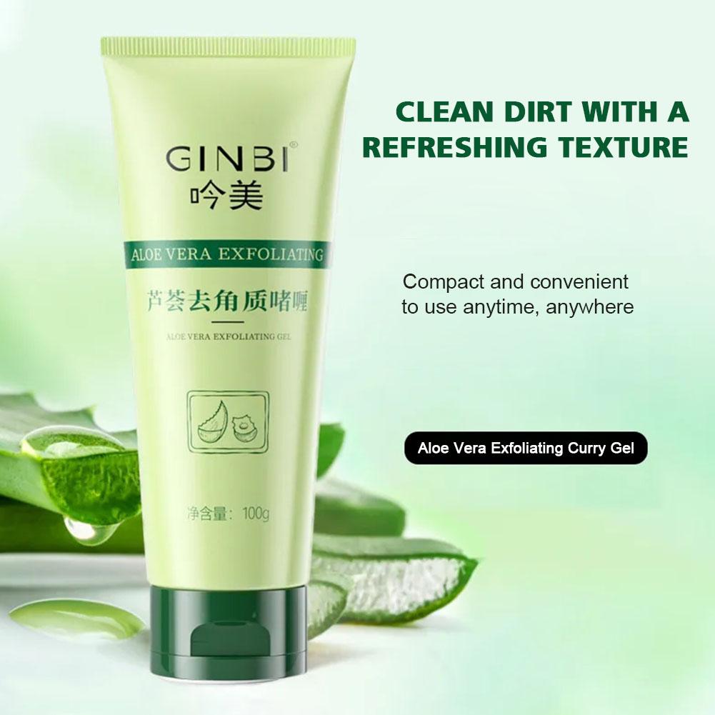 60/100g Aloe Vera Gel Exfoliating Peeling Whitening Smooth Blackheads Improve Beauty Care Deep O2K4