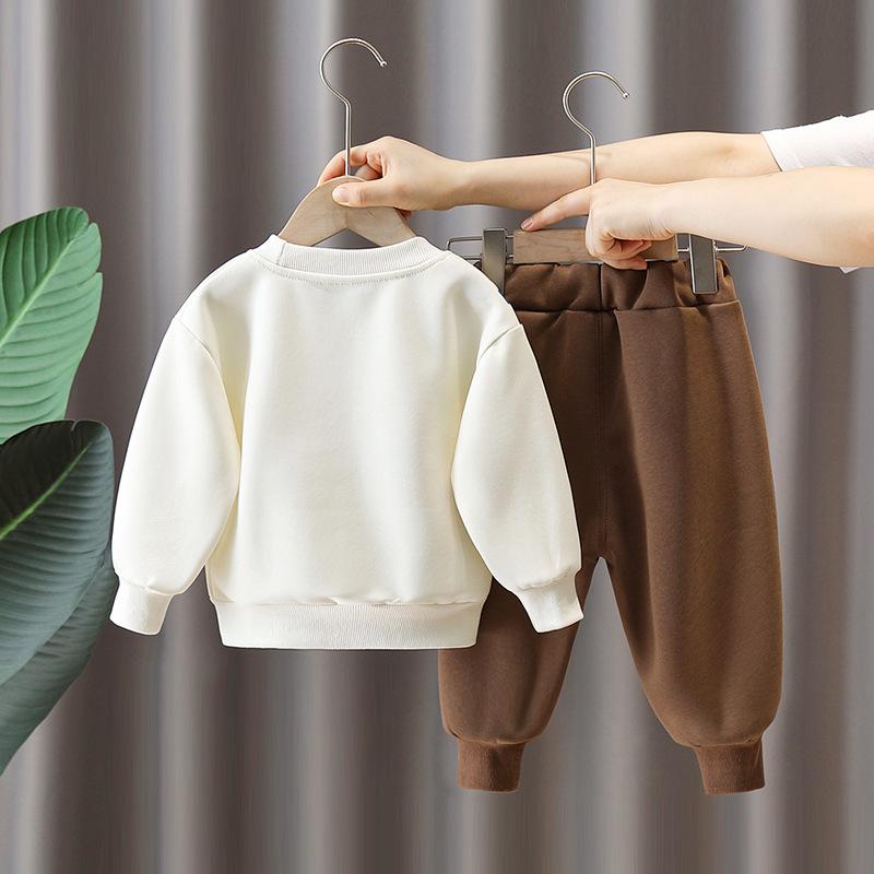 Boys' Set Autumn Clothing Children's Hoodie Set Autumn Doll Casual Korean Two-piece Set