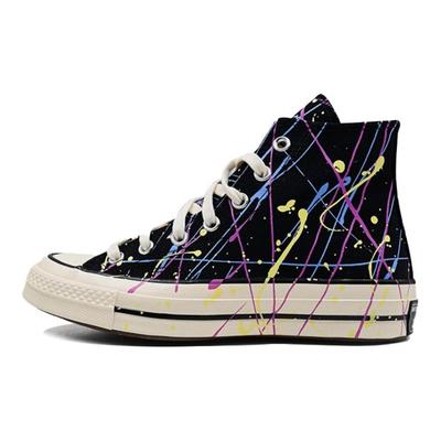 1970s Chuck Taylor All Star Comfortable and Versatile High-top Canvas Shoes Unisex Black
