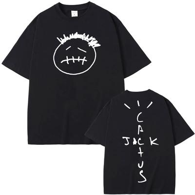 American Rapper and Travis T Shirt Short Sleeve 100%Cotton Tee-shirt Graphic Printing Scott Tshirt Hip Hop Punk Clothing Tops