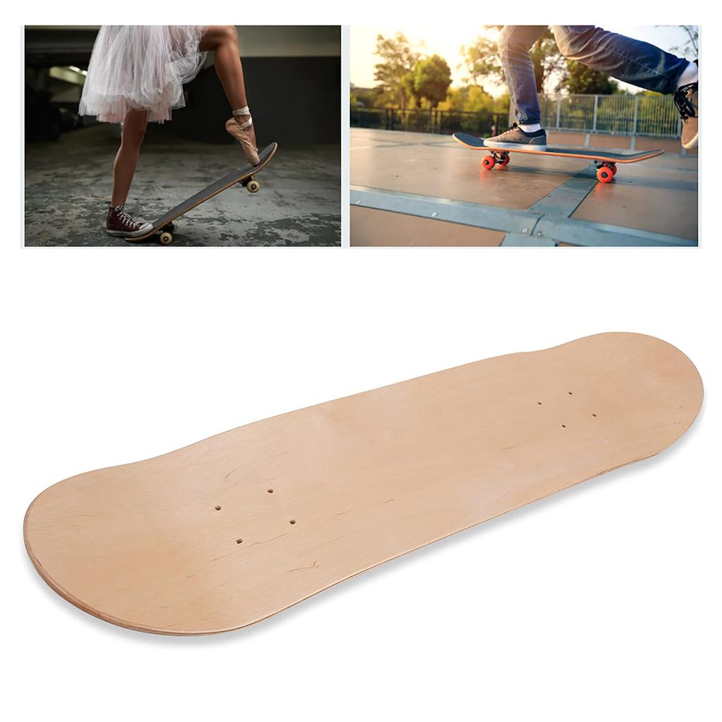 Maple Wood Blank Double Warp Skateboard Deck, Concave Board, Skate Scooter Accessories