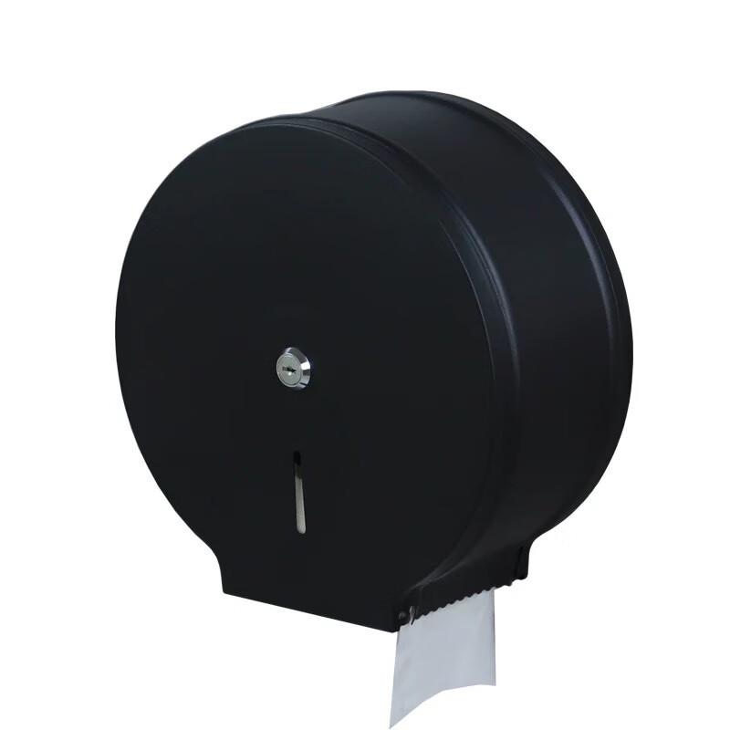 Black Stainless Steel Round Toilet Paper Holder One Size