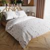Ingrid Bedding Set 220x200 - Cotton Satin, Subtle Plant Pattern, Natural Elegance