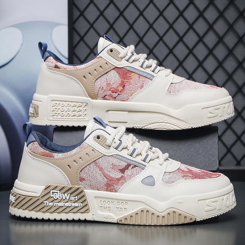 

Мужская обувь осень новая корейская версия модная обувь интернет-знаменитость взрыв универсальная спортивная обувь модная повседневная обувь для скейтборда нескользящая спортивная обувь 44 красный