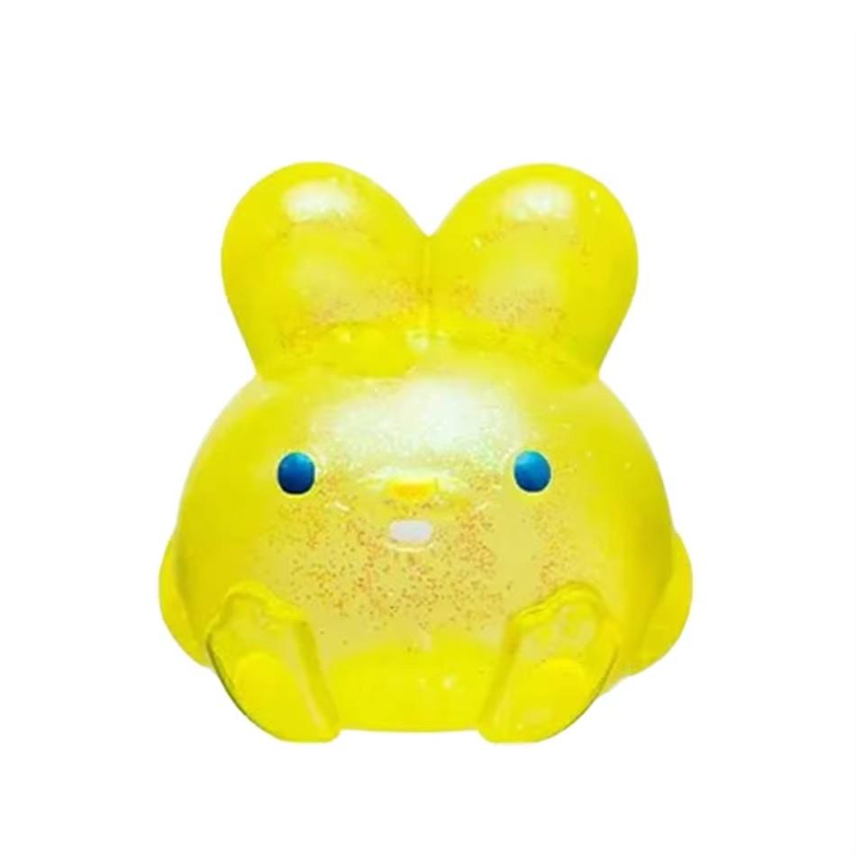 Cute Rabbit Squeeze Toy Sensory Fidget Cube Stress Relief Squishy Cube Anti-Anxiety Soft Pinch Object For Focus Adhd Population