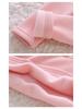 Girls' Thickened Lace Beaded Warm Fleece-lined Winter T-shirt