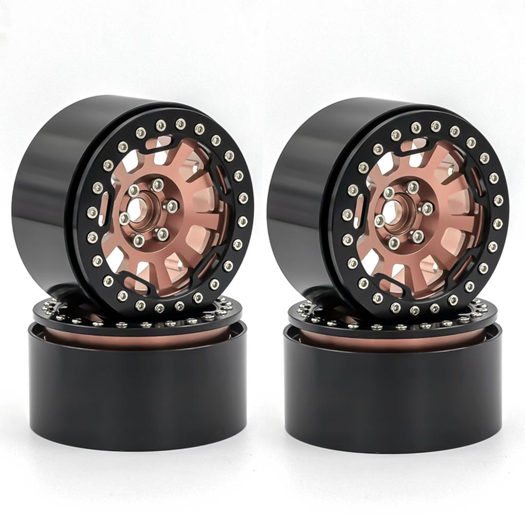 Aluminum Alloy Wheel   Beadlock 2.2in Wheel  S Hub 4pcs Replacement for 1Celsius10 1Celsius8   90046 90047 RR10 RC Car