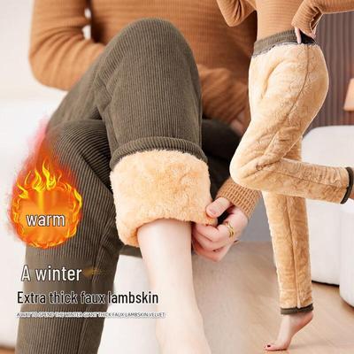 Pasite Women's Faux Lamb Fleece Lined Thermal Pants