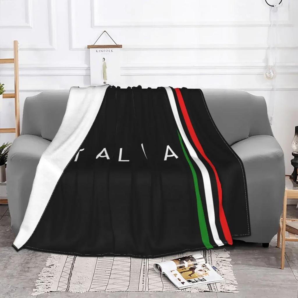 Italia Knitted Blankets Fleece Italy Italian Flag Lightweight Throw Blankets for Home Couch Bedroom Quilt