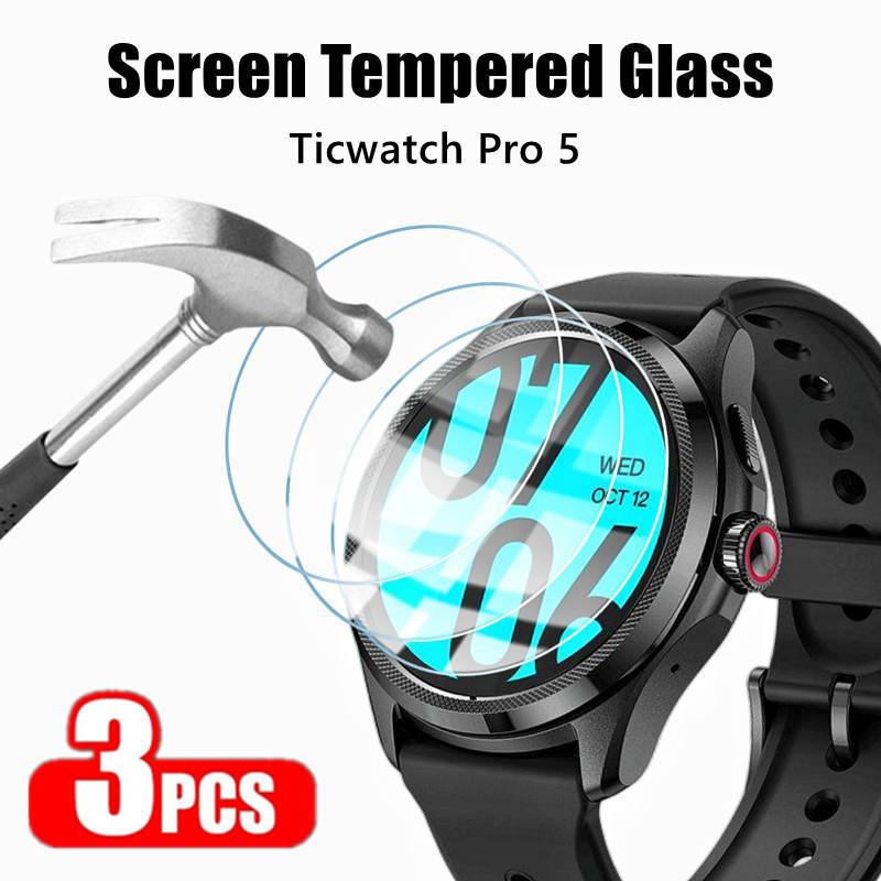 3PCS 9H HD Tempered Glass for TicWatch Pro 5 / 3 Ultra / GTX / 2 Screen Protector Protective Glass Film Screen Film