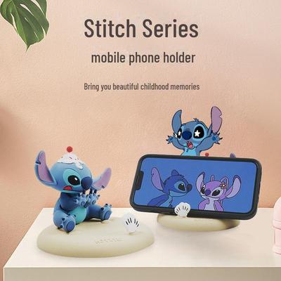 Soporte para teléfono móvil Stitch genuino: Adorno Decorativo de Escritorio de Oficina y Regalo