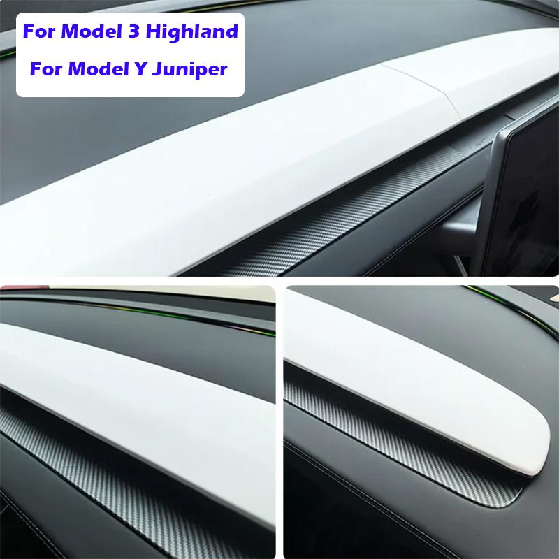 For Tesla Model 3 Highland Model Y Juniper 25 26 ABS Dashboard Cover Trim Air Outlet Panel Cover Sticker Car Interior Parts