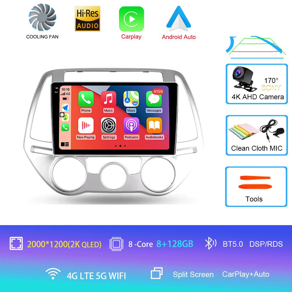 Car Radio Android 14 Carplay Auto Multimedia Player For Hyundai I20 2010 2012 2013 2014 DSP Autoradio GPS Stereo 2din Head Unit