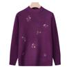 Grandma autumn women's top middle old man winter knitted sweater mother base clothes year 0 old lady sweater
