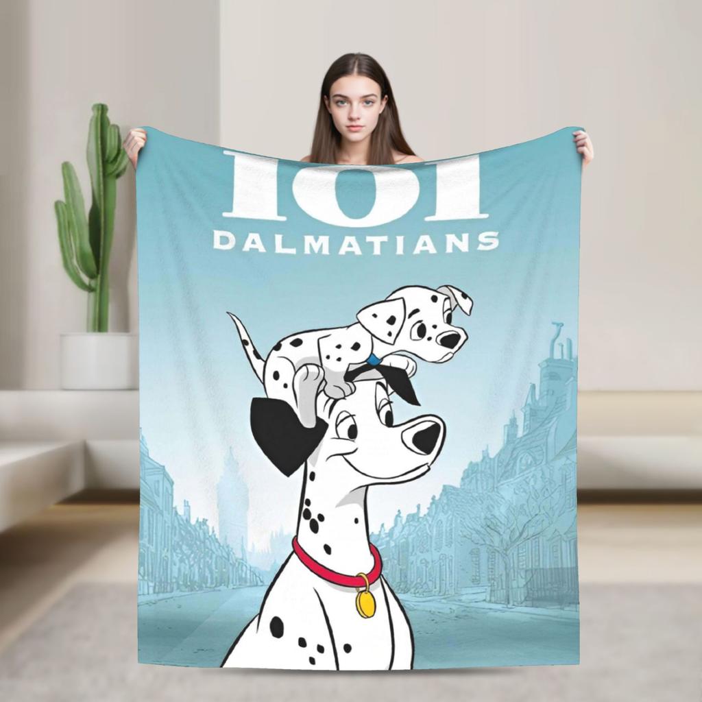 101 Dalmatians Cute DOG Pattern Blanket Anime Wool Vintage Warm Throw Blankets for Home Restaurant  Winter