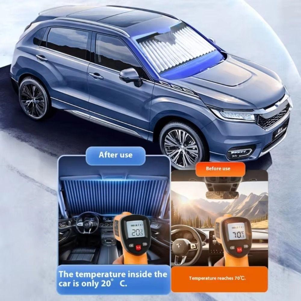Retractable Set Automobile Sunscreen Automatic Telescopic Sun Visor Covers  UV Blocking