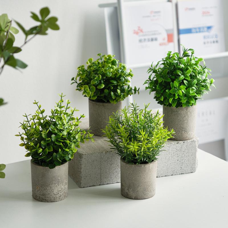 Artificial Potted Bonsai - Indoor Green Decor Flowers & Plants
