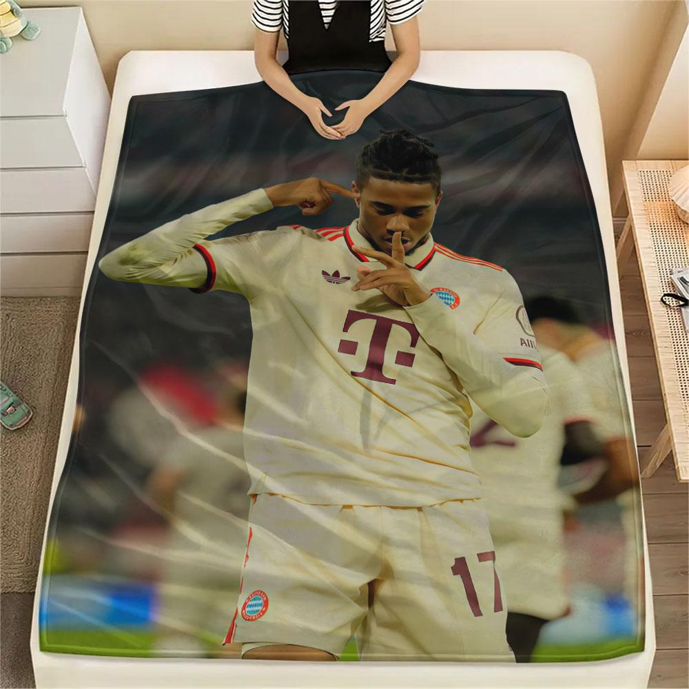 Michael Olise Printed Flannel Blanket, Soft Throw for Bedroom Sofa, Washable,soccer Fan Merchandise, Great Gift.