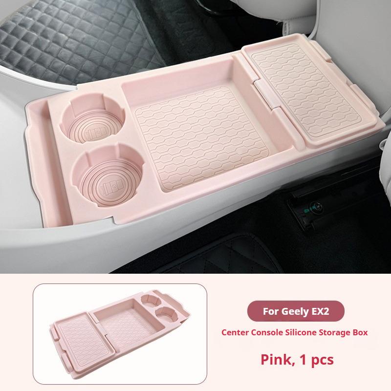 For Geely EX2 Car Central Control Lower Silicone Storage Box Glasses Storage Tray Anti Scratch Anti Slip Interior Accessories