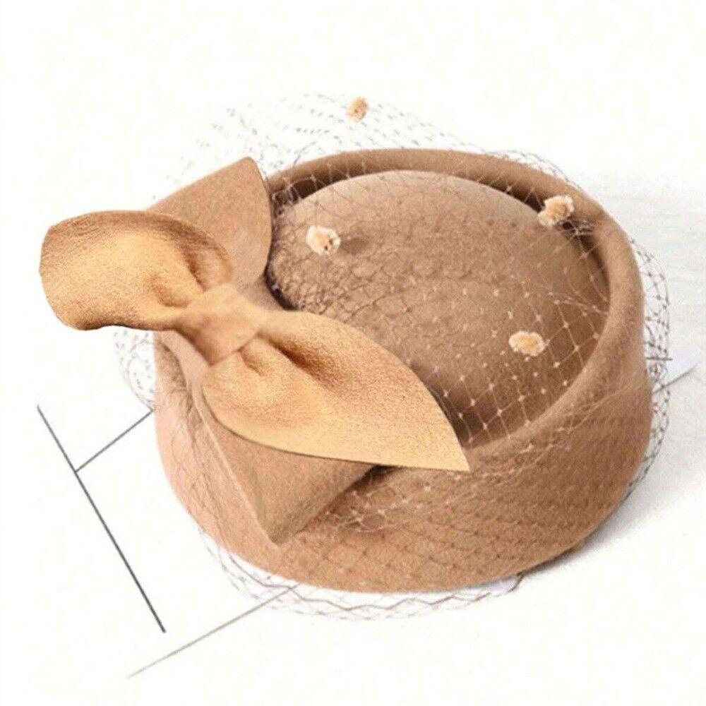 Temperament Bow Hat with Veil British Style Formal Hat New Fascinator Hat