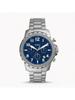 Men's Quartz Stainless Steel Three-Hand Wristwatch with Stainless Steel Case and Glass, Model FS5604