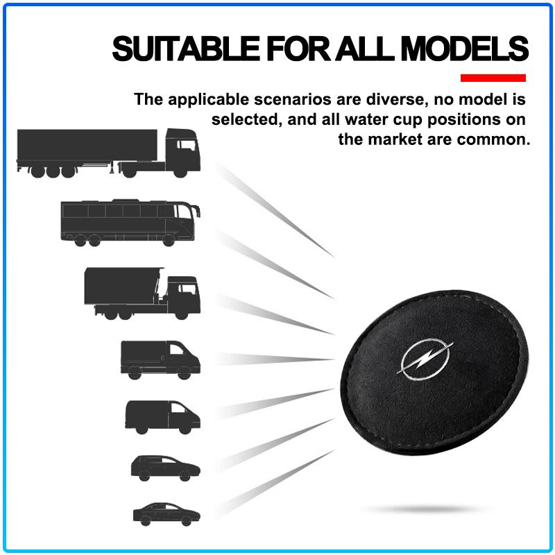 Auto Logo Door Slot Pad Cup Holder Mats Car Accessories Leather Nonslip For Opel Astra C G H Insignia J K Zafira B Corsa Vectra C Corsa C
