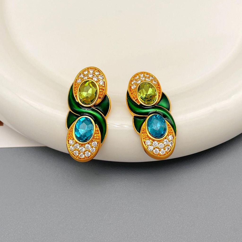 Sternenstaub Shuttle High-End Zirkon Tropfenglasur Retro Ohrringe