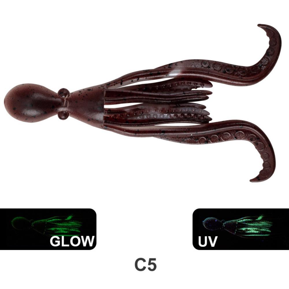 9.5cm 5g Octopus Squid Lure TPE Material Fishing Tackle 2024 Squid Skirt Lure