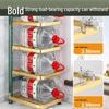Adjustable 4-Tier Stainless Steel Kitchen Pot Storage Rack