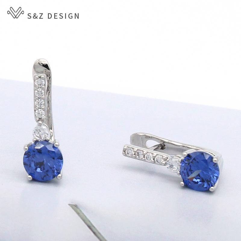 Cercei rotunzi, cu zirconiu cubic, de culoare aur trandafir, la modă, pentru femei, fete, bijuterii pentru petrecerea de nuntă