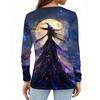 Women's Fashion Casual Halloween Printed Round Neck Long Sleeve Pullover Top
