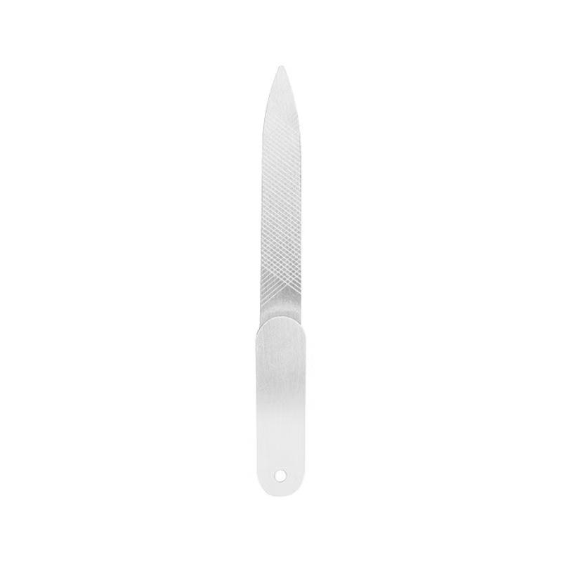 Double-Sided Stainless Steel Plum Blossom Nail File with Coarse Grit
