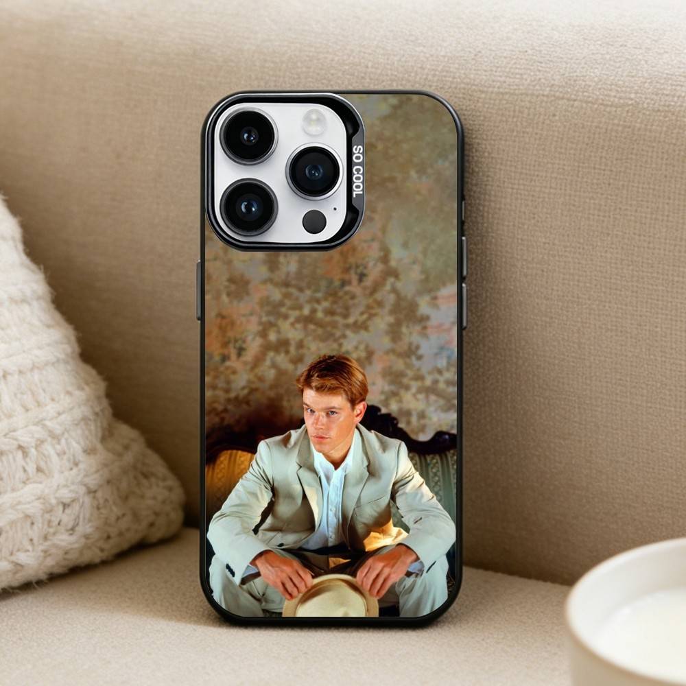 

M-Matt D-Damon Phone Case For iPhone 16,15,14,13,12,17,Pro,MAX Black Matte Shockproof Cover iPhone15