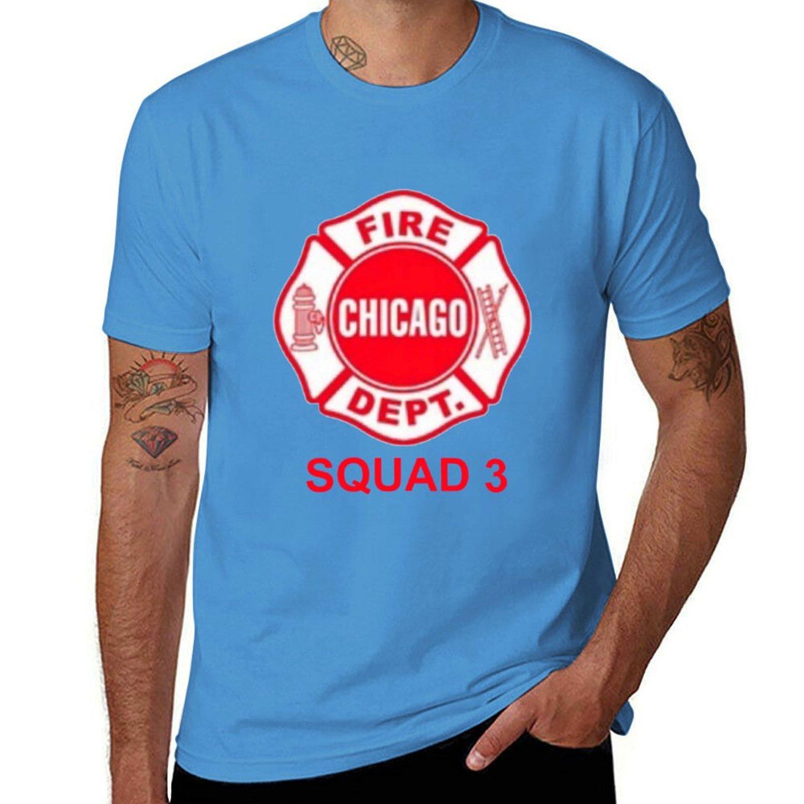 Футболка Chicago Fire Squad 3 E тяжеловесная Эстетичная одежда мужская одежда S