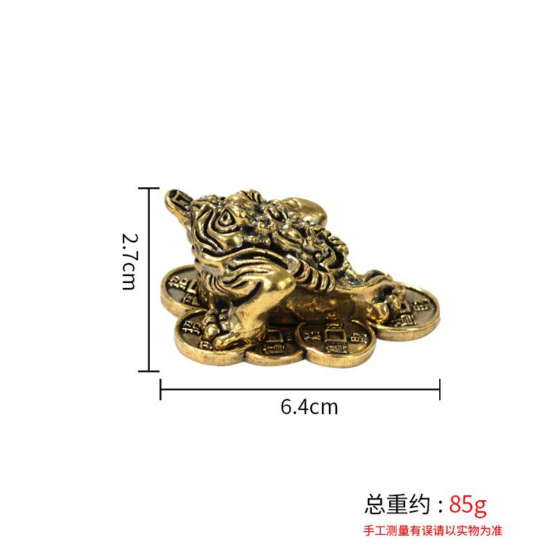 Brass Three-Legged Golden Toad Mother and Child Dragon Turtle Kirin Ornament Home Decoration Gift One Piece Dropshipping