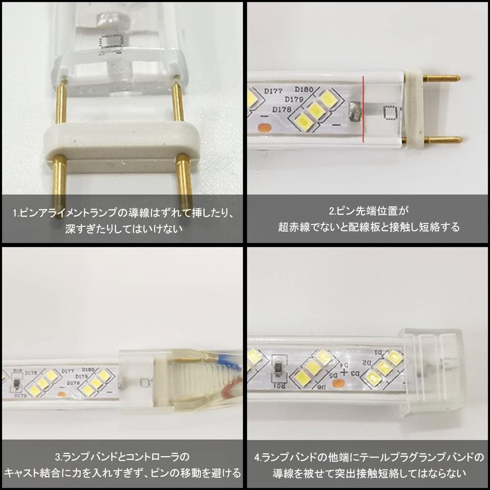 100V LED Strip SMD5735 180 Power Supply Plug 50cm Cuttable Easy Indirect Decorative Light 5 ALion-ots Light, High-Brightness LEDs, CRI>=95, Included,