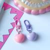 5pcs Anti-lost Love Resin Keychain Colorful Car Keychain Cute Heart Pendant Keyring  Earphone Bag
