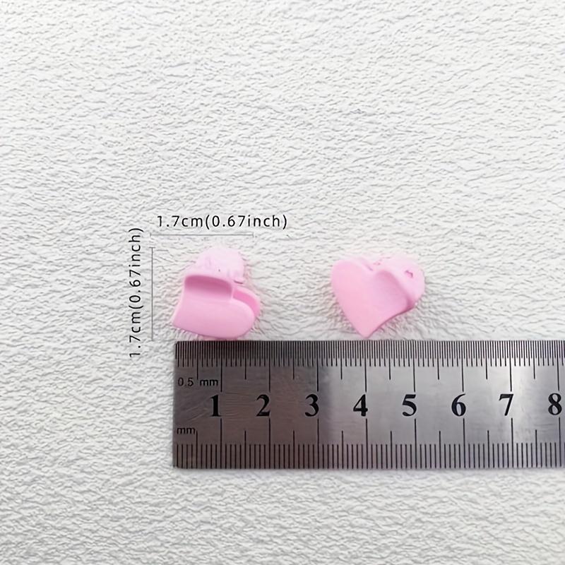 Solid Color Heart Shaped Hair Clips Mini Hair Clips Elegant Hair Barrettes For Valentine's Day