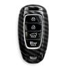 Black Carbon Fiber Hard Shell Key Fob Cover For Hyundai Kona Veloster Elantra GT