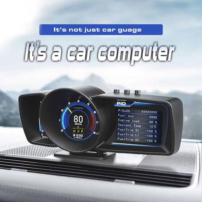 

Newest A600 HUD Multi-Function Head-up Display Auto Display OBD2+GPS Digital Gauge Alarm System Turbo Boost Water&Oil Temp.