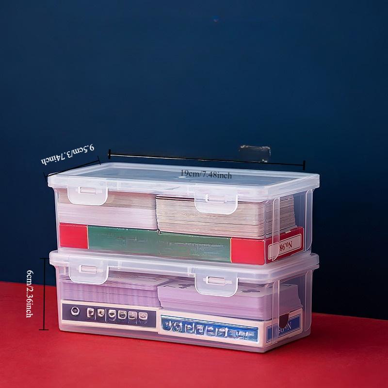 1 Stück Vielseitige Klarsicht-Aufbewahrungsbox aus Kunststoff mit Deckeln Perfekt für Spielkarten, Bausteine & Puzzles - Ideale Geschenkverpackungsartikel
