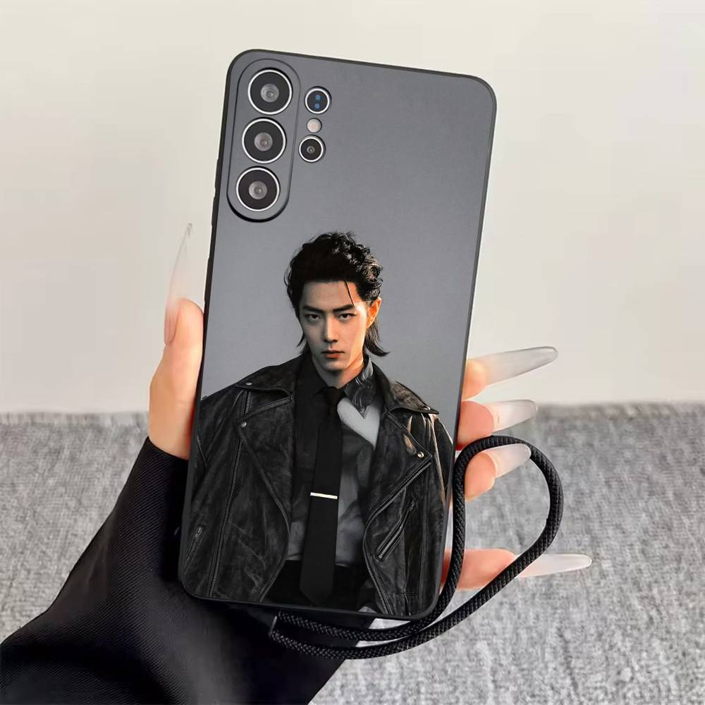 S-Sean Xiao Xiaozhan Phone Case Black Silicone Soft For Samsung S25,S24,S21,S22,S23,S30,Ultra,S20,Plus,Fe,Lite